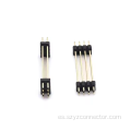 Conector de encabezado de lanzamiento de 2.54 mm dual plástico recto
